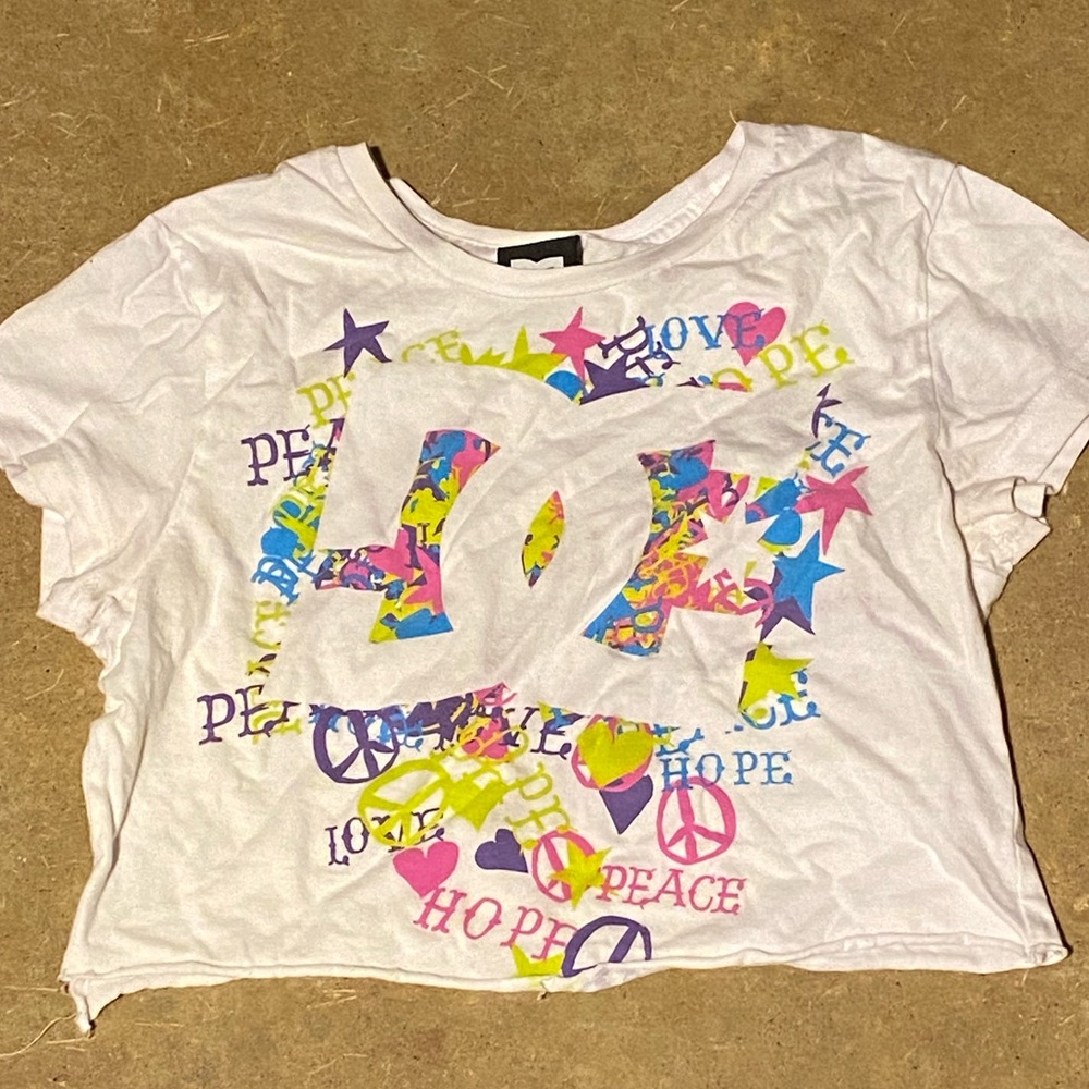 Y2K D.C. skate branded crop top